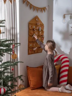 Adventskalender med fickor 1-24 - Nostalgi