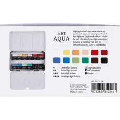 Akvarellfärger Art Aqua, 12 färger