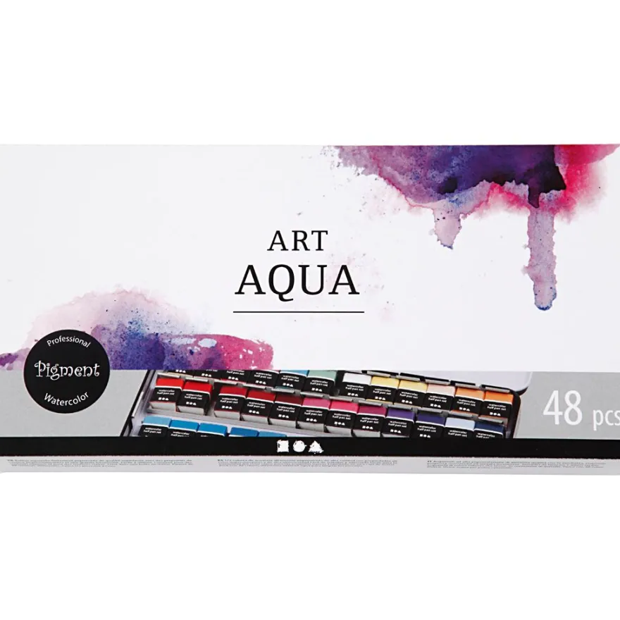Akvarellfärger Art Aqua, 48 färger