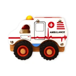 Ambulans med gummihjul – H: 9,5 cm