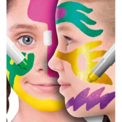 Ansiktsfärg - Make Up-pennor, Metallic, 6 st.
