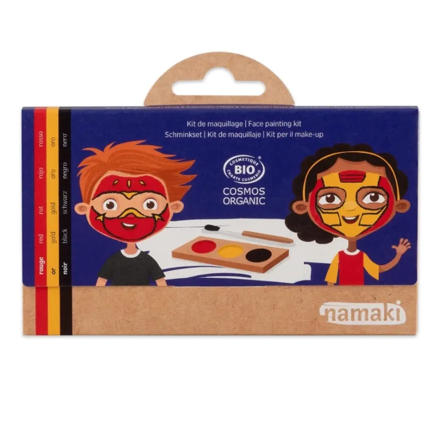 Ansiktsfärg med 3 färger - Ninja & superhjälte