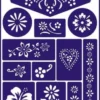 Ansiktsfärg stencil - Blomma