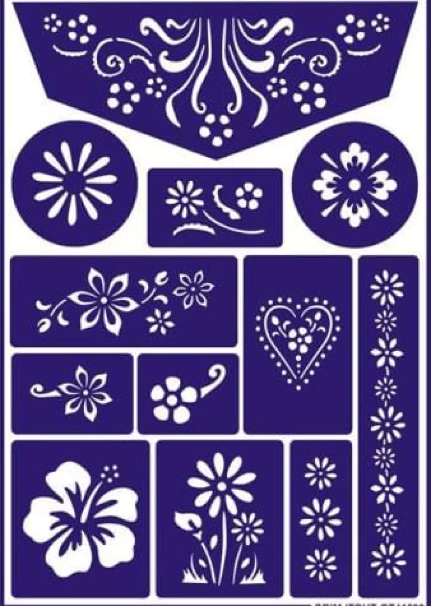 Ansiktsfärg stencil - Blomma