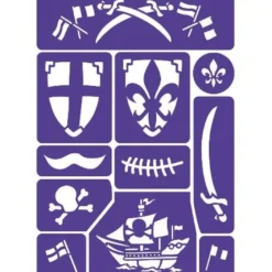 Ansiktsfärg stencil - Riddare och pirat