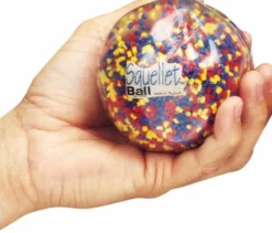 Antistressboll - transparent m. pärlor
