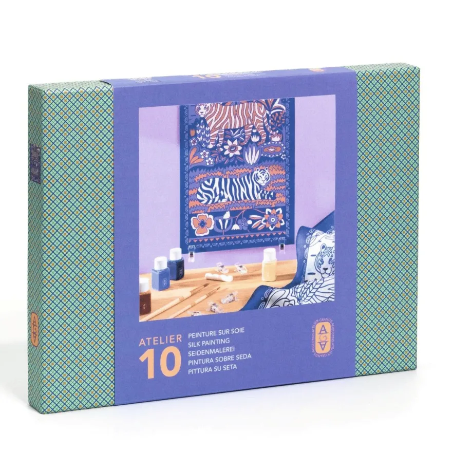 Atelier 10 – Sidenmåleri (tigrar)