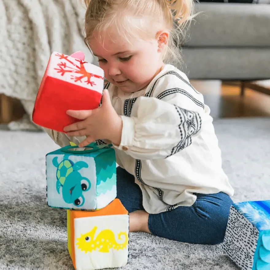 Baby Einstein - Sensoriska tygklossar för bebisar