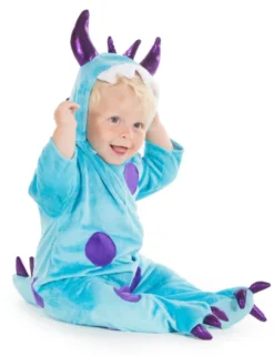 Babyoverall, blått monster