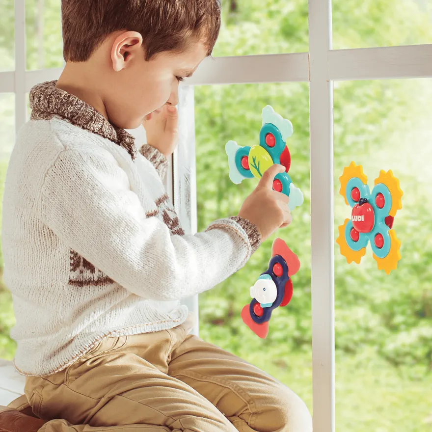Baby Spinners med sugkopp, 3 st.