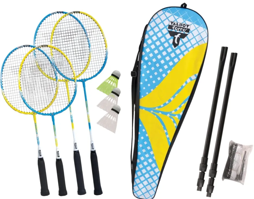 Badmintonset för familjen, inkl. nät
