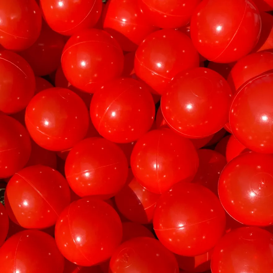 Bollhavsbollar Ø7 cm - Röd, 100 st.