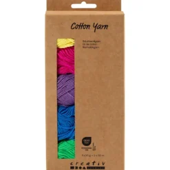 Bomullsgarn – Colorful, 5 x 50 meter