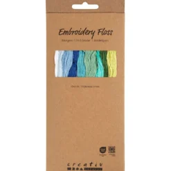Broderigarn – Blå & grön, 10 x 8 meter