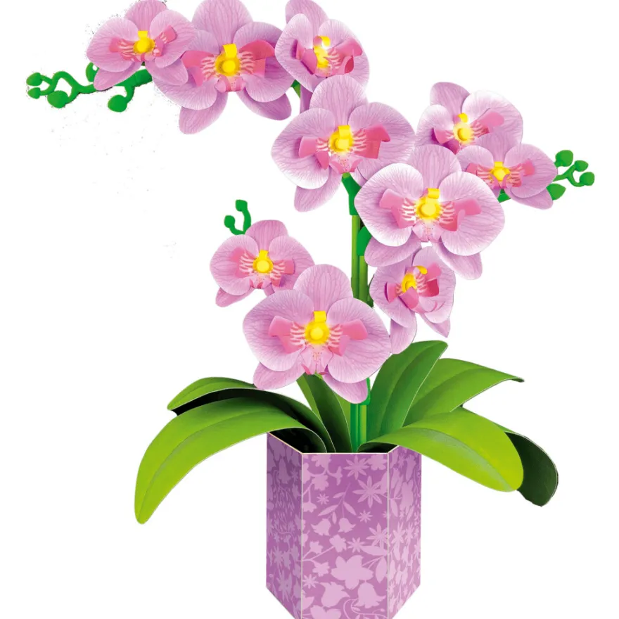 Bygg en blomma (papper) – Orkidé