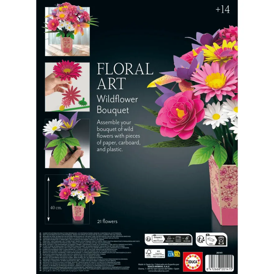 Bygg en bukett (papper) – Vilda blommor