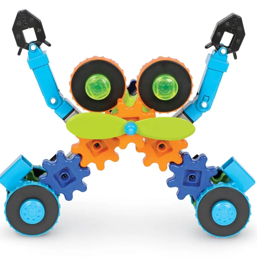 Bygg med kugghjul - Rörliga robotar