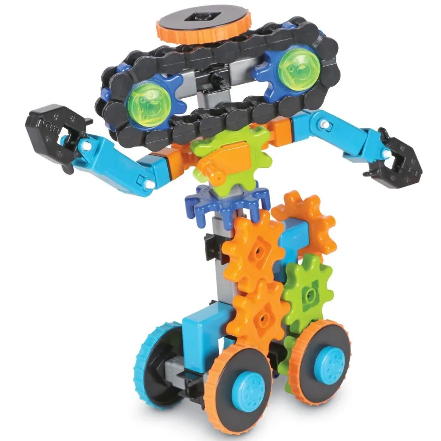 Bygg med kugghjul - Rörliga robotar