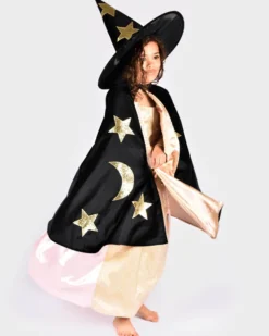 Cape + hatt med stjärnor, stl. 3-8 år
