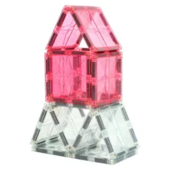 Cleverclixx | Glitter, transparent/rosa, 16 st