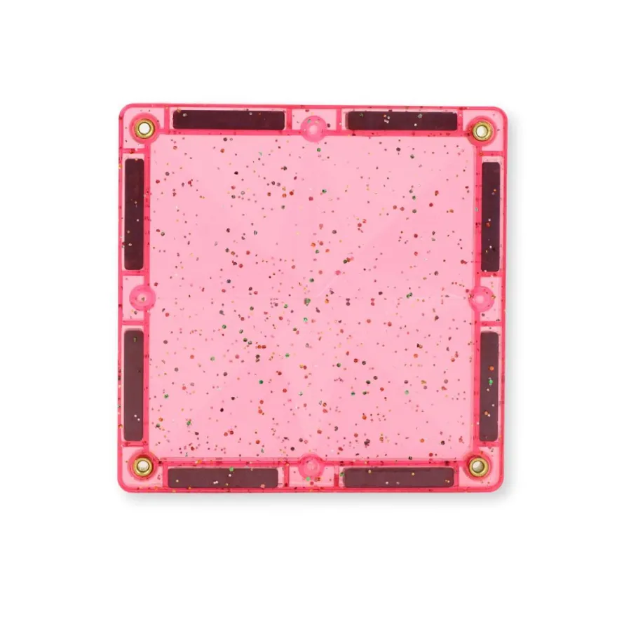Cleverclixx | Glitter, transparent/rosa, 16 st