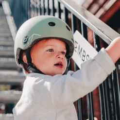 Cykelhjälm för bebis, 45-51 cm - Green lines