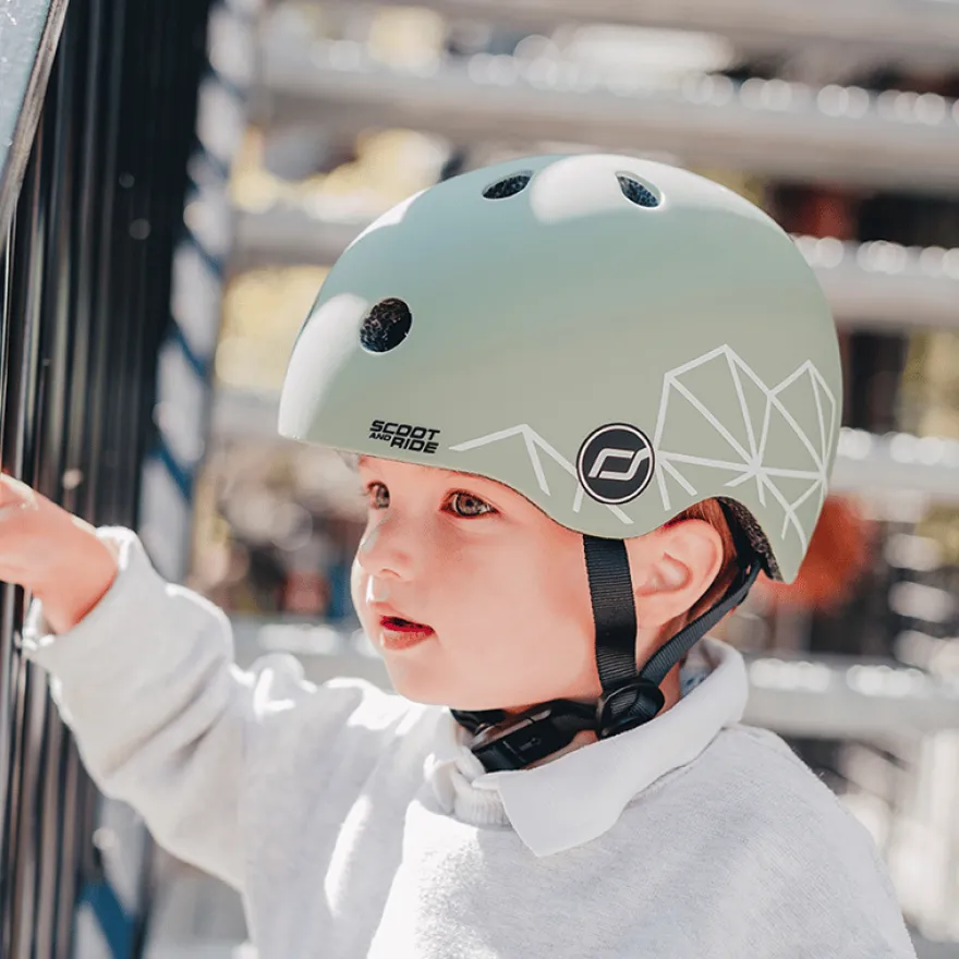 Cykelhjälm för bebis, 45-51 cm - Green lines
