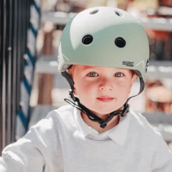 Cykelhjälm för bebis, 45-51 cm - Green lines