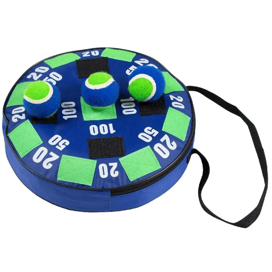 Dartspel med kardborrebollar