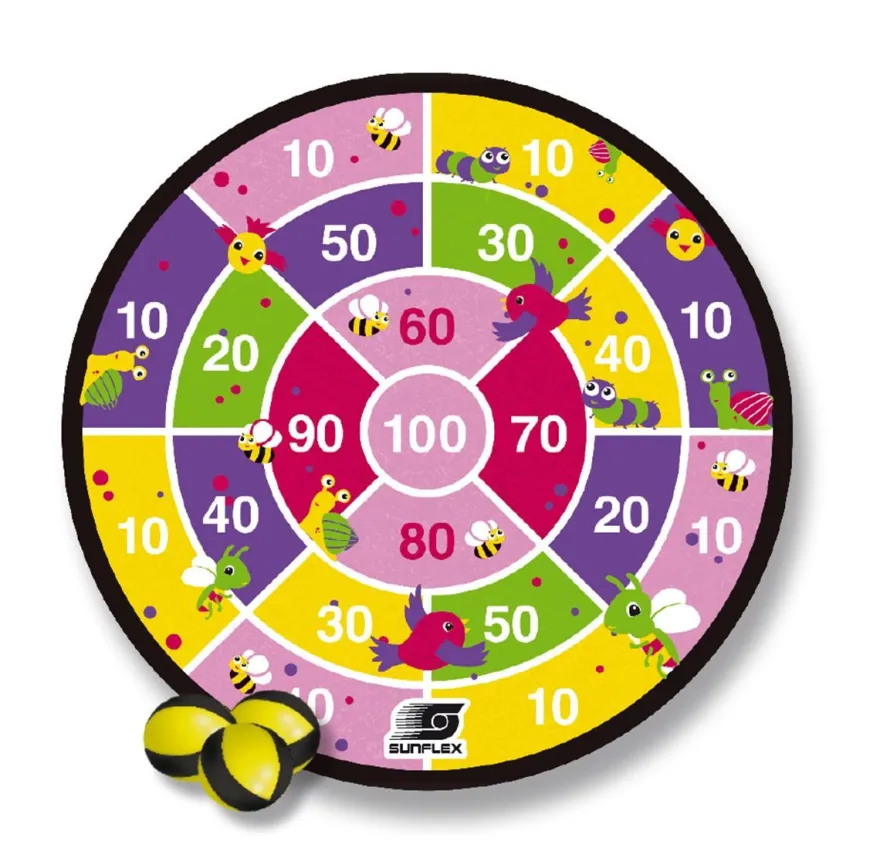 Dartspel med kardborre - Dubbelsidigt