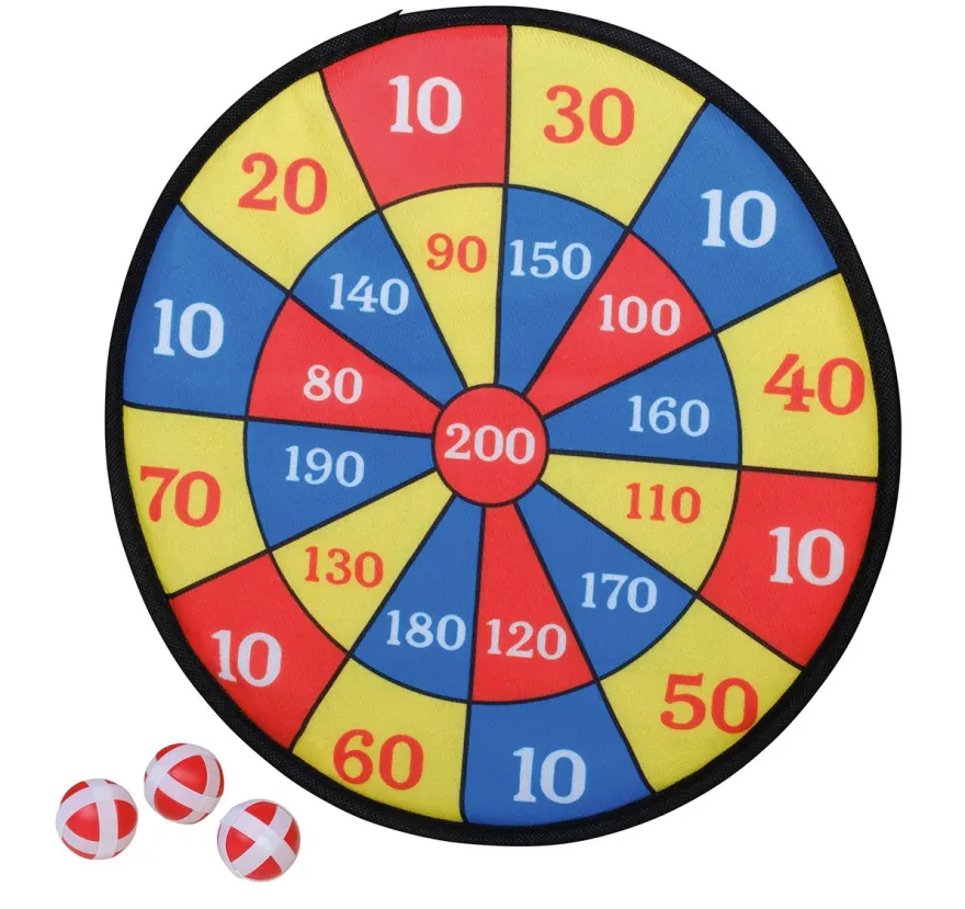 Dartspel, Velcro - Med poängfält
