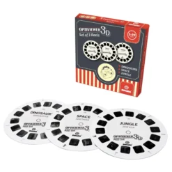 3D-bildvisare tillbehör – Röd, 3 skivor