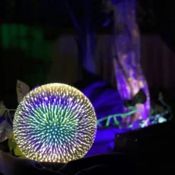 3D-glaslampa med LED-ljus
