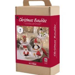 DIY-julkulor med julfigurer, 4 st.