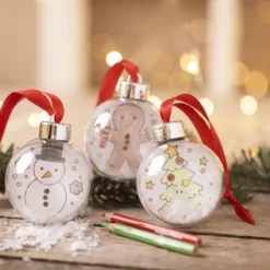 DIY-julkulor med julmotiv, 3 st.