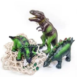 Djur i 100% naturgummi - Dinosaurier, 3 st.