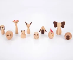 Djurvänner - Träfigurer, 10 st.