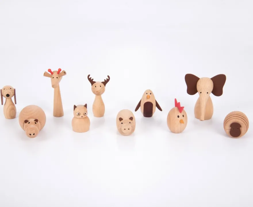Djurvänner - Träfigurer, 10 st.