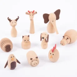 Djurvänner - Träfigurer, 10 st.