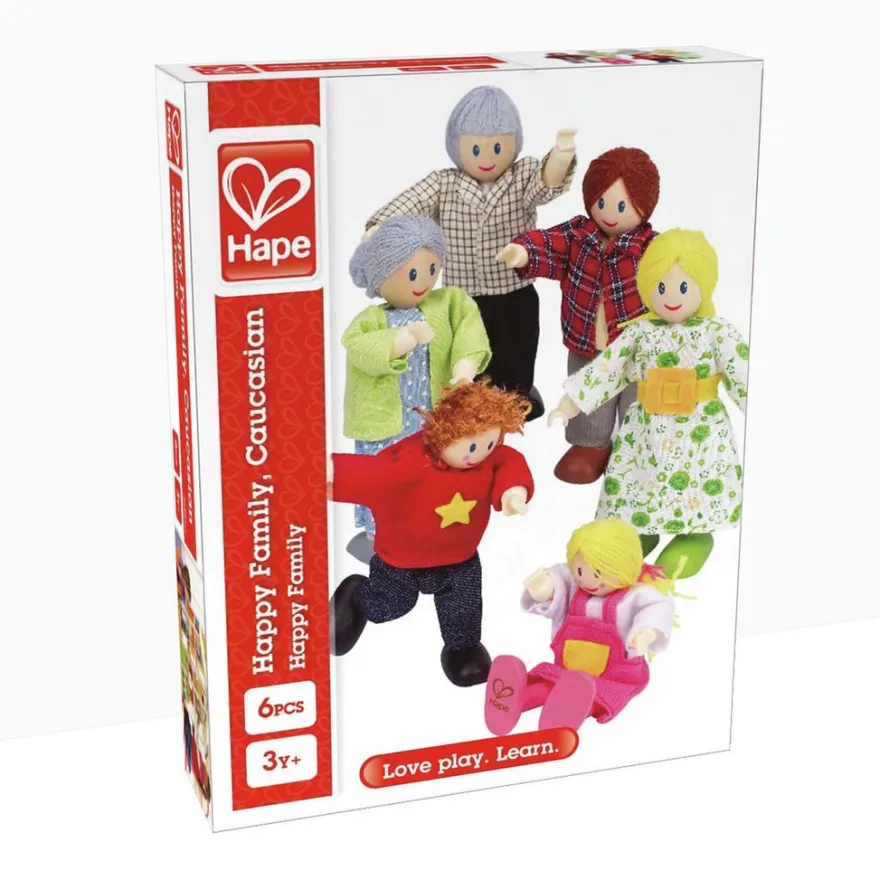 Dockhusfigurer - Familj inkl. förföräldrar