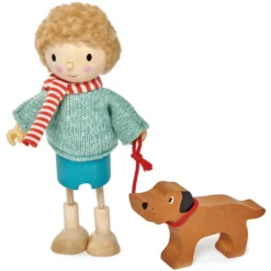 Dockhusfigur - Herr Goodwood och hund