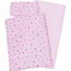 Dock-sängkläder - Rosa med hjärtan, 40 cm
