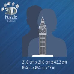 3D-pussel med LED, 216 bitar – Big Ben