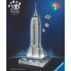 3D-pussel med LED, 216 bitar – Empire State