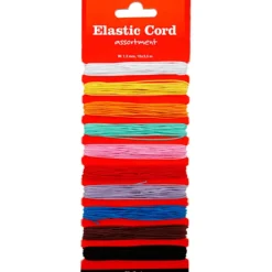 Elastiska snören, 1,2 mm tjocka - Blandade färger,