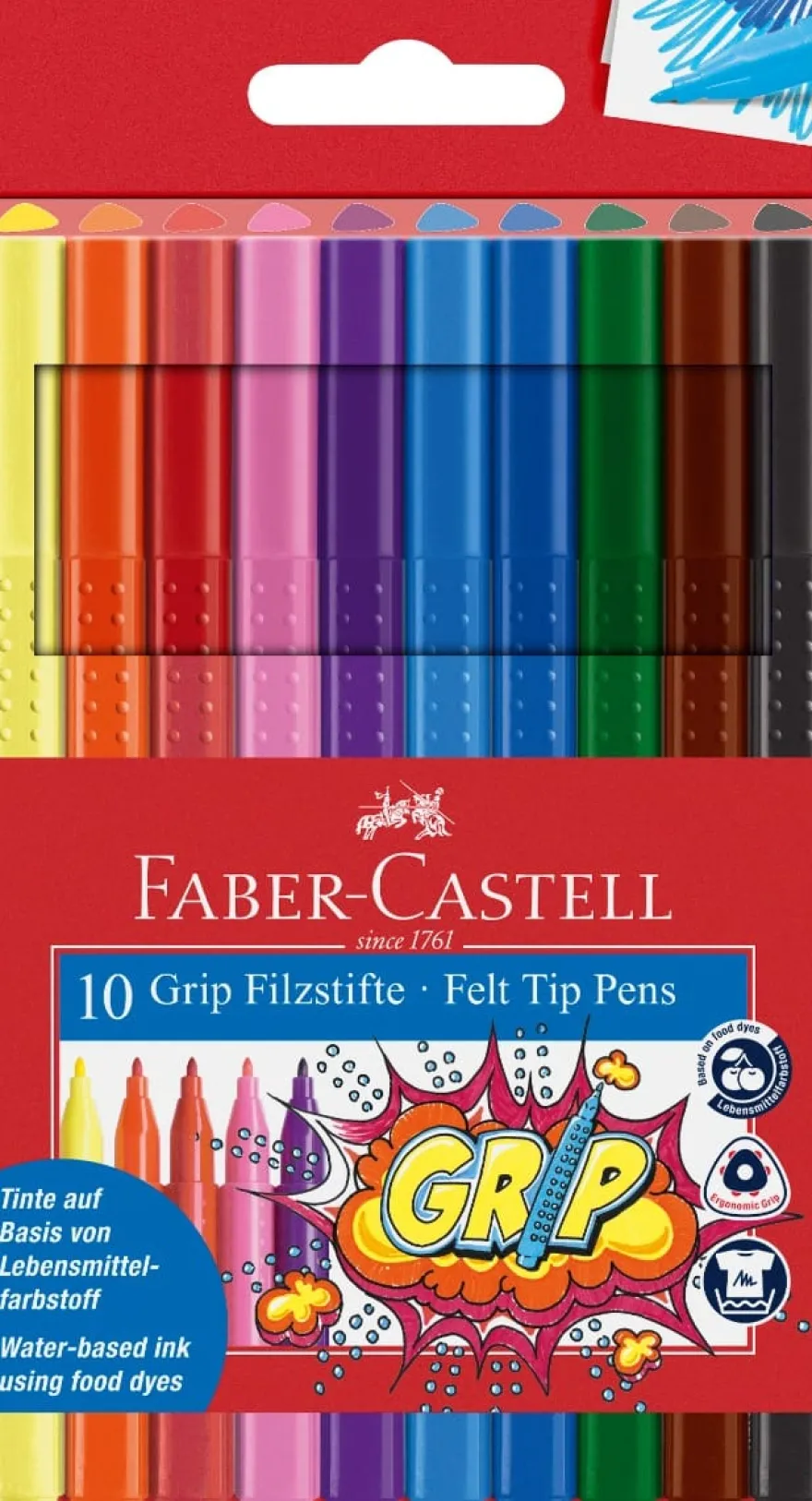 Faber Castell Tuschpennor Grip 10 st.