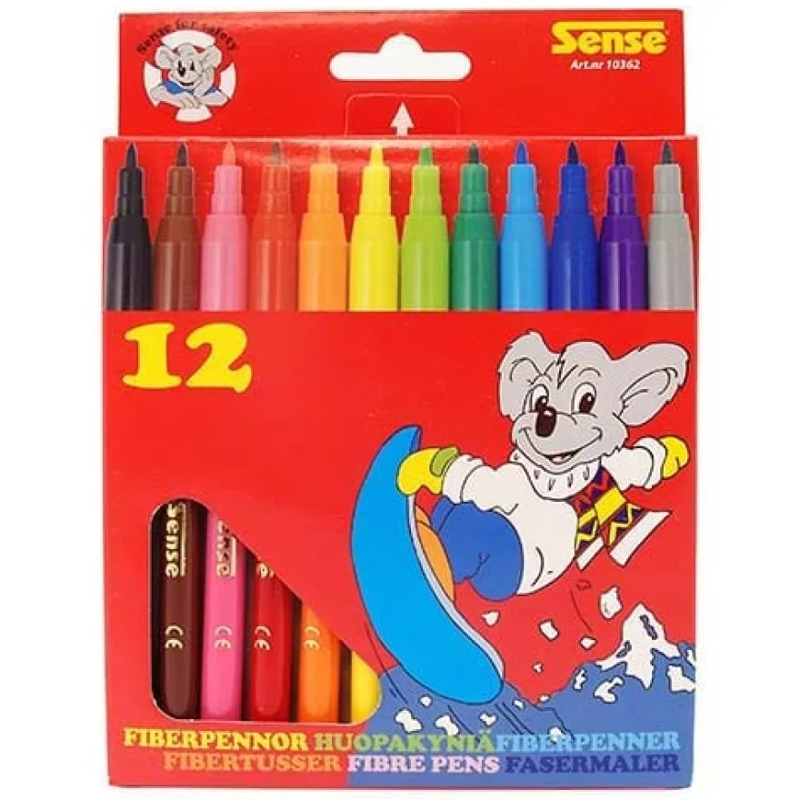 Fiberpennor 12 st.