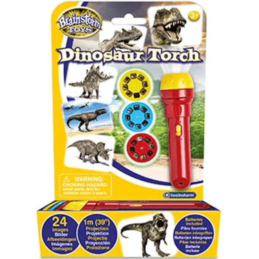 Ficklampa med dias - Dinosaurier