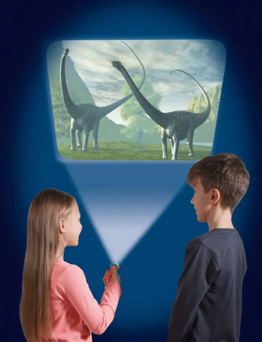 Ficklampa med dias - Dinosaurier