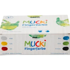 Fingerfärg 150 ml - Grundfärger, 6 st.